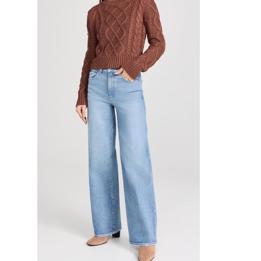PAIGE Sasha High Rise Wide Leg Vintage Jeans Khristen Distressed Sz 31 NEW! $259